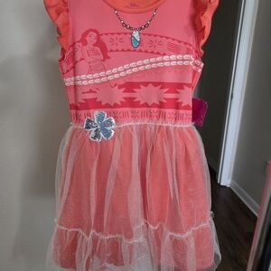 Disney Moana Pink and Coral Dress